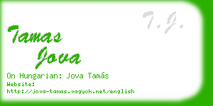 tamas jova business card
